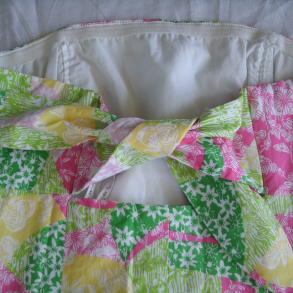 Lilly Pulitzer Dress Wing Ding Patch Franco Strapless Size 0 - Picture 6 of 8